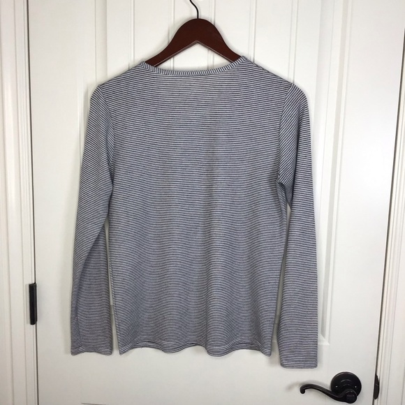 Albion Fit Grey Micro Stripe Henley Size Small. - Picture 5 of 6